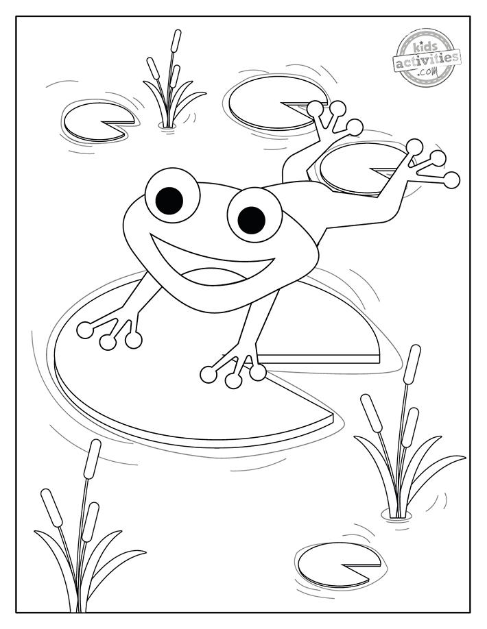Hippity hop free printable frog coloring pages kids activities blog