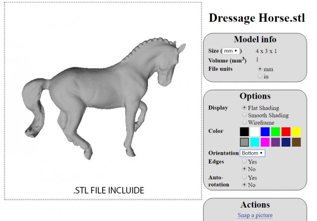 Dressage horse d model in horse