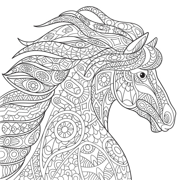 Adult coloring pages horses images stock photos d objects vectors
