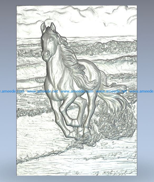 Mural horse wood carving file stl for artcam and aspire jdpaint free vector art d model download for cnc â free download d model files