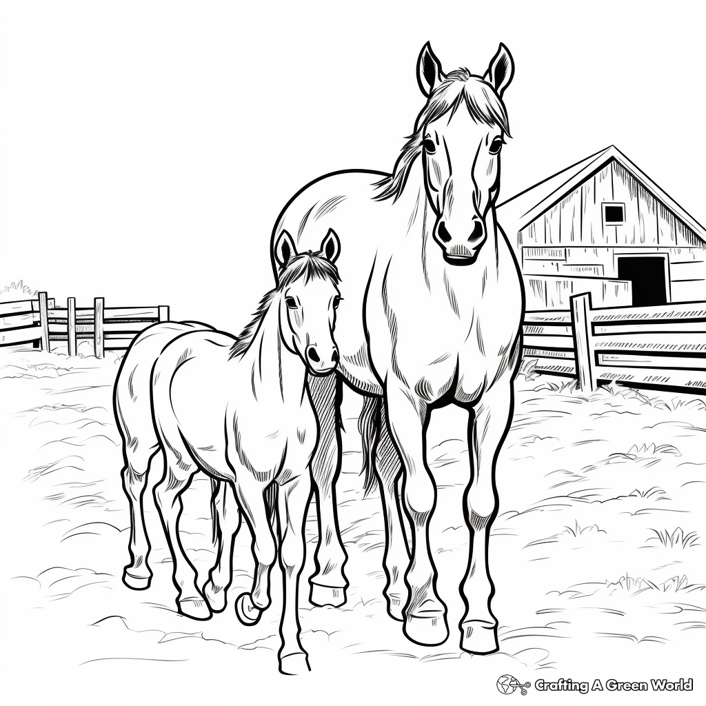 Western horse coloring pages