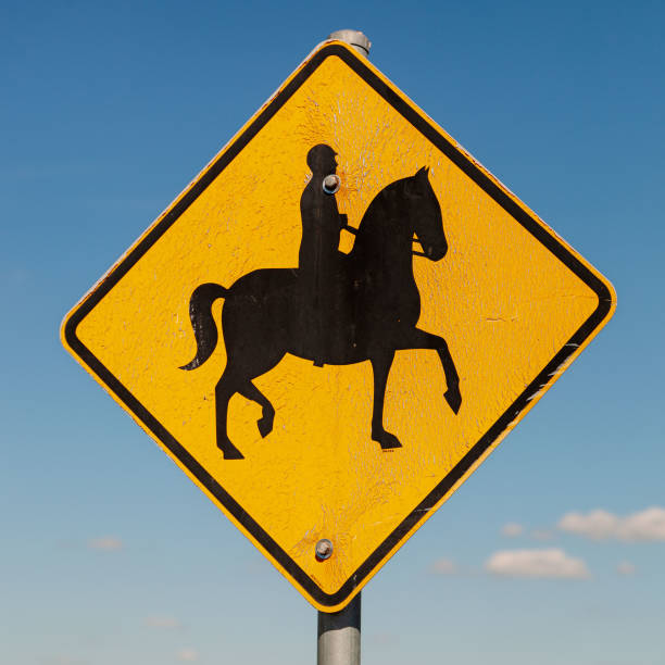 Horse crossing sign stock photos pictures royalty