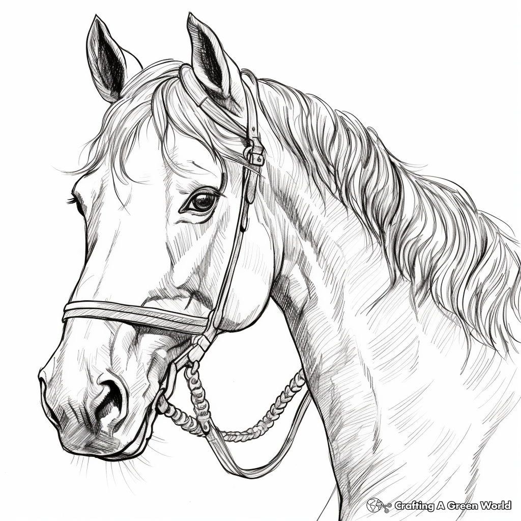 Horse head coloring pages