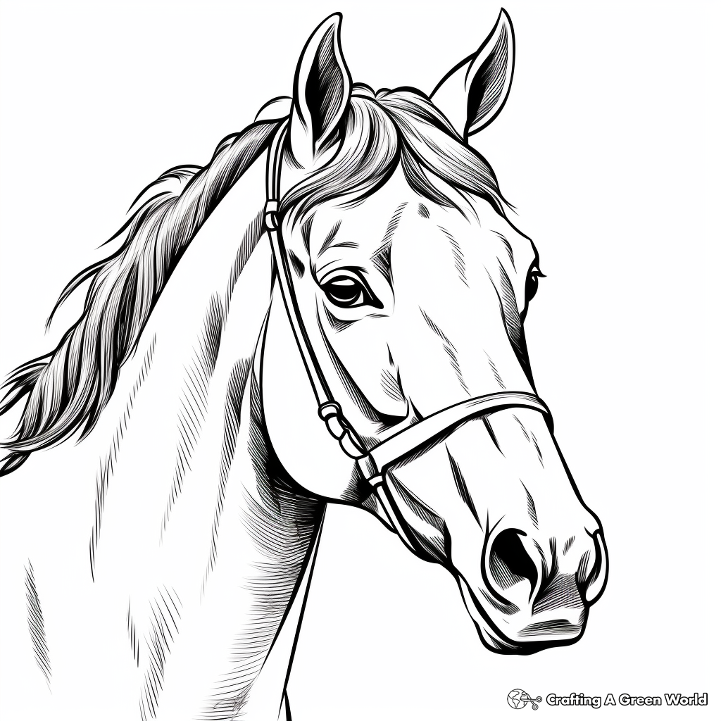 Horse head coloring pages