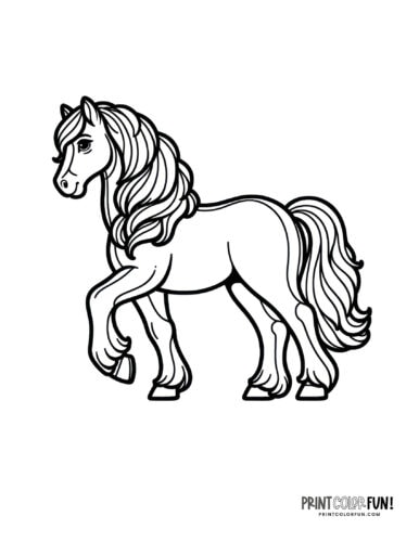 Beautiful horse coloring pages plus crafts educational games to saddle up for fun at