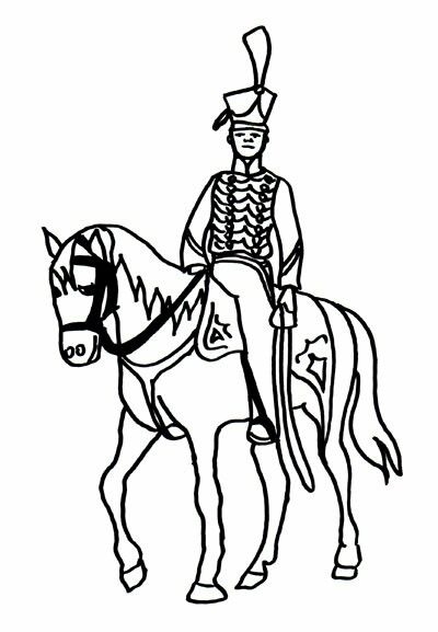 Huszar humanoid sketch cross tattoo coloring pages