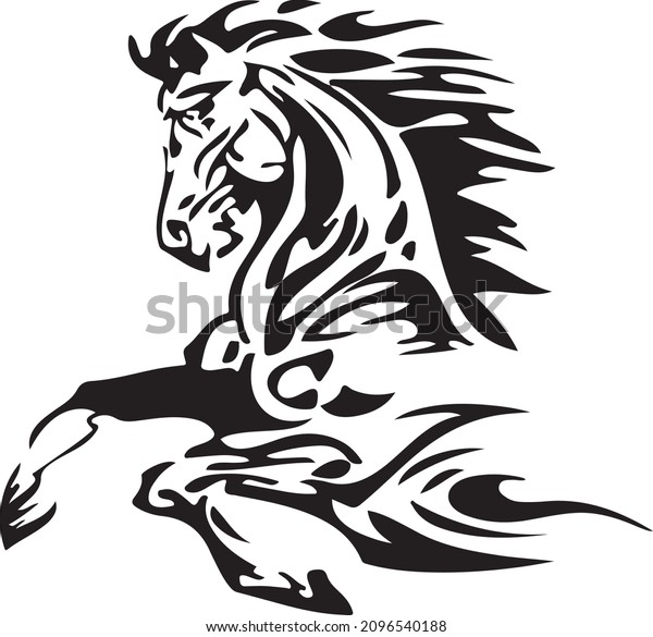 Horse tattoo tribal photos and images