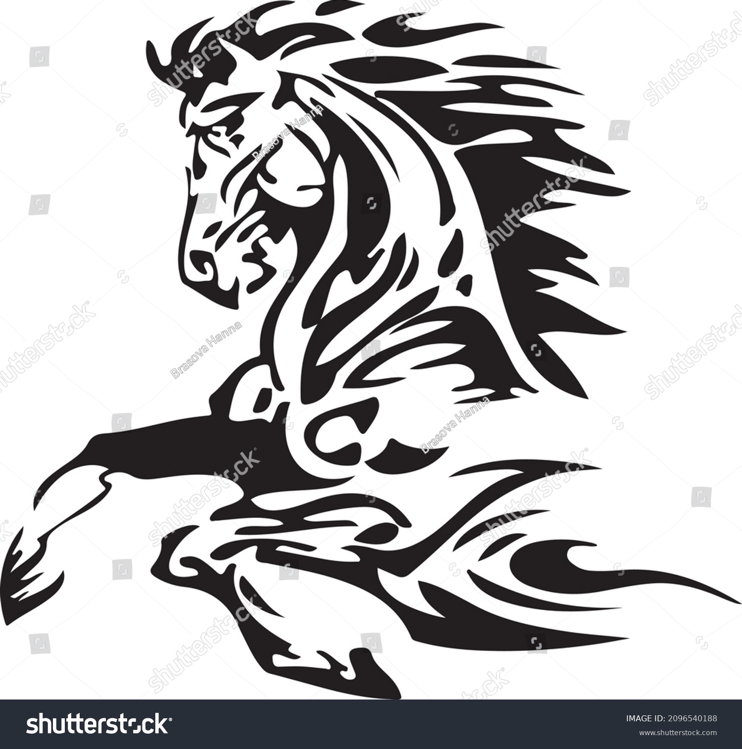 Horse tattoo tribal photos and images