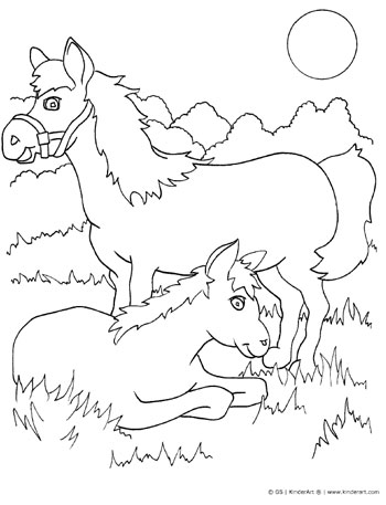 Horse coloring page â