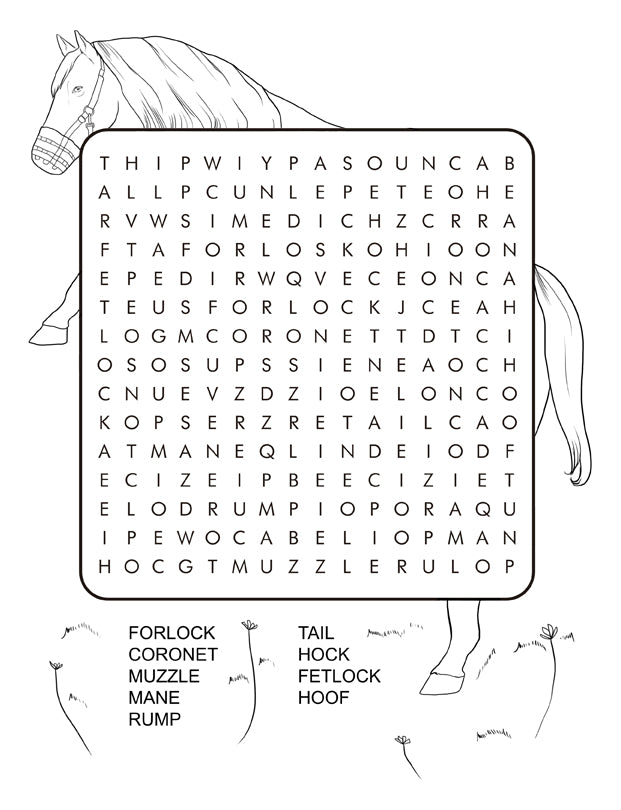 Horse activity book for kids ages