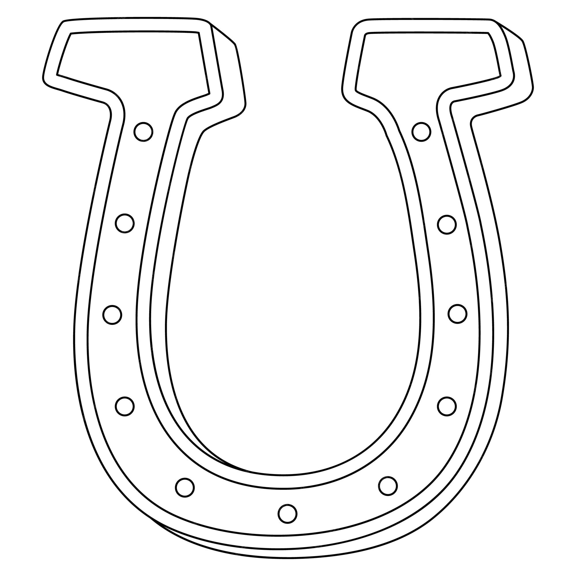 Premium vector a cute and funny coloring page of a st patricks day horseshoe provides hours of coloring fun for children to color this page is very easy suitable for little