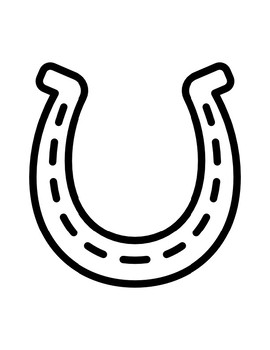 Lucky horseshoe template lucky horseshoe bulletin board lucky horseshoe outline