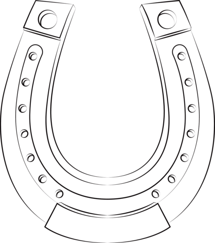Horseshoe coloring page free printable coloring pages