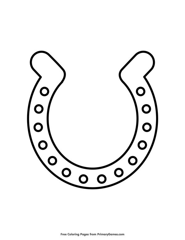 Lucky horseshoe coloring page â free printable ebook coloring pages for boys coloring pages coloring pages for girls