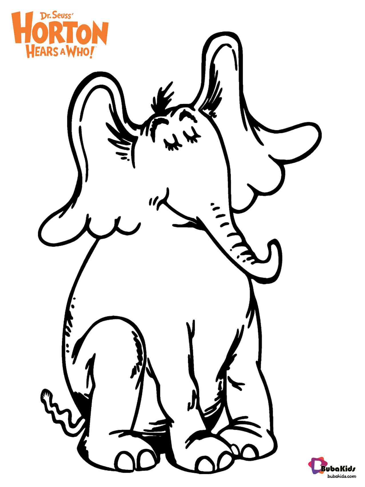 Dr seuss horton hears a who horton elephant printable coloring pages bubakids coloring pages animal coloring pages seuss