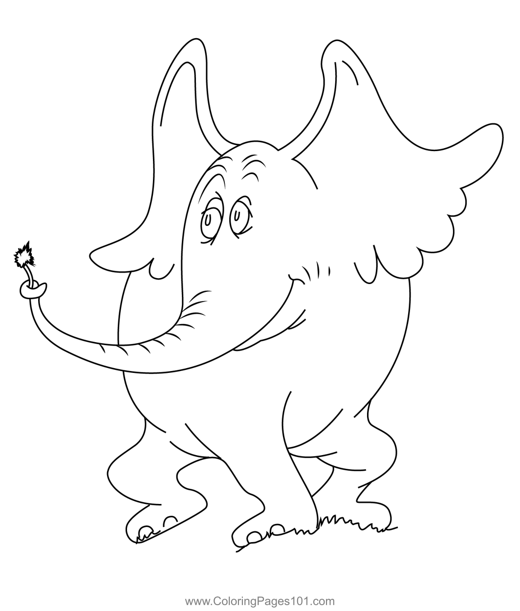 Horton wallpaper coloring page for kids