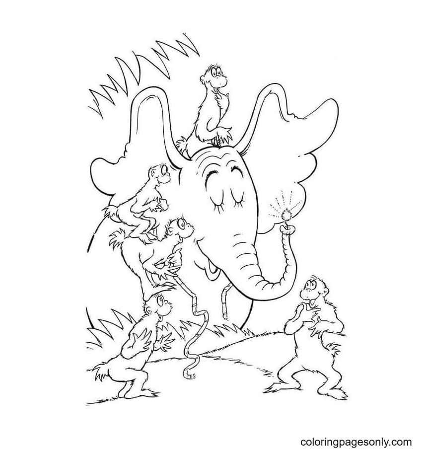 Horton hears a who coloring pages printable for free download