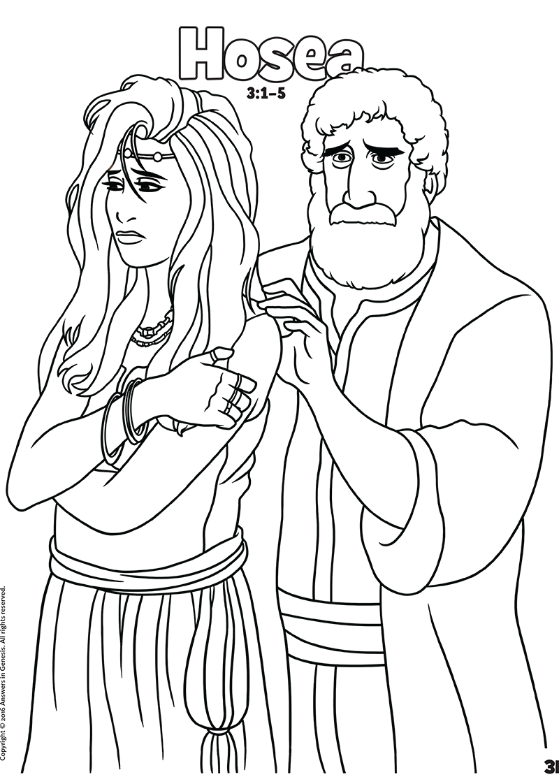 Hosea books of the bible coloring kids coloring activity kids answers