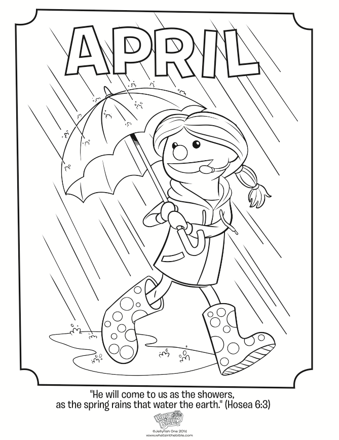 April coloring page