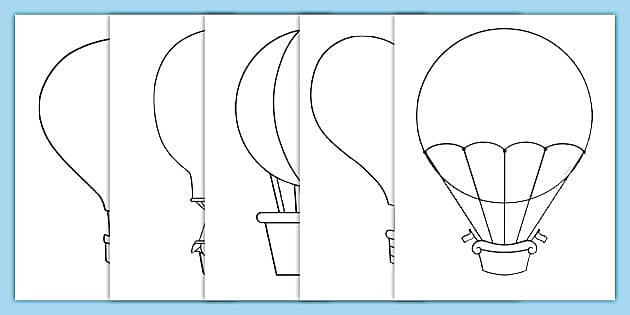 Printable templates of balloons kids coloring craft