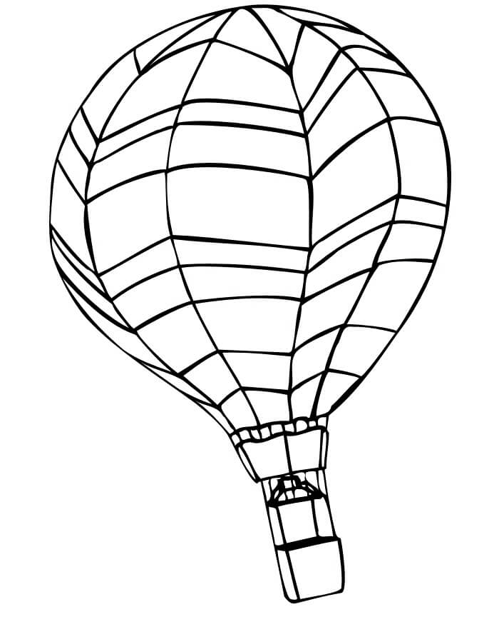 Perfect hot air balloon coloring page