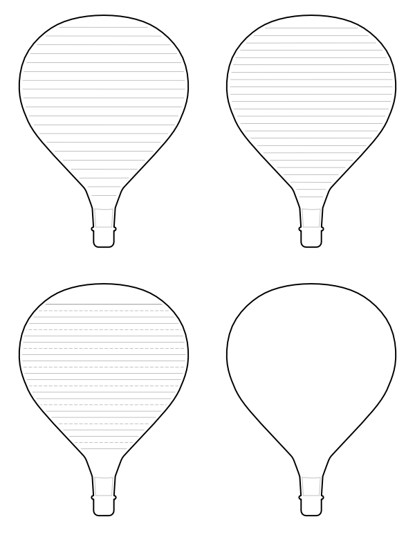 Free printable hot air balloon