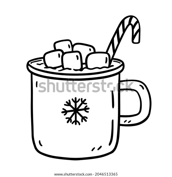 Hot cocoa isolated drawing photos and images