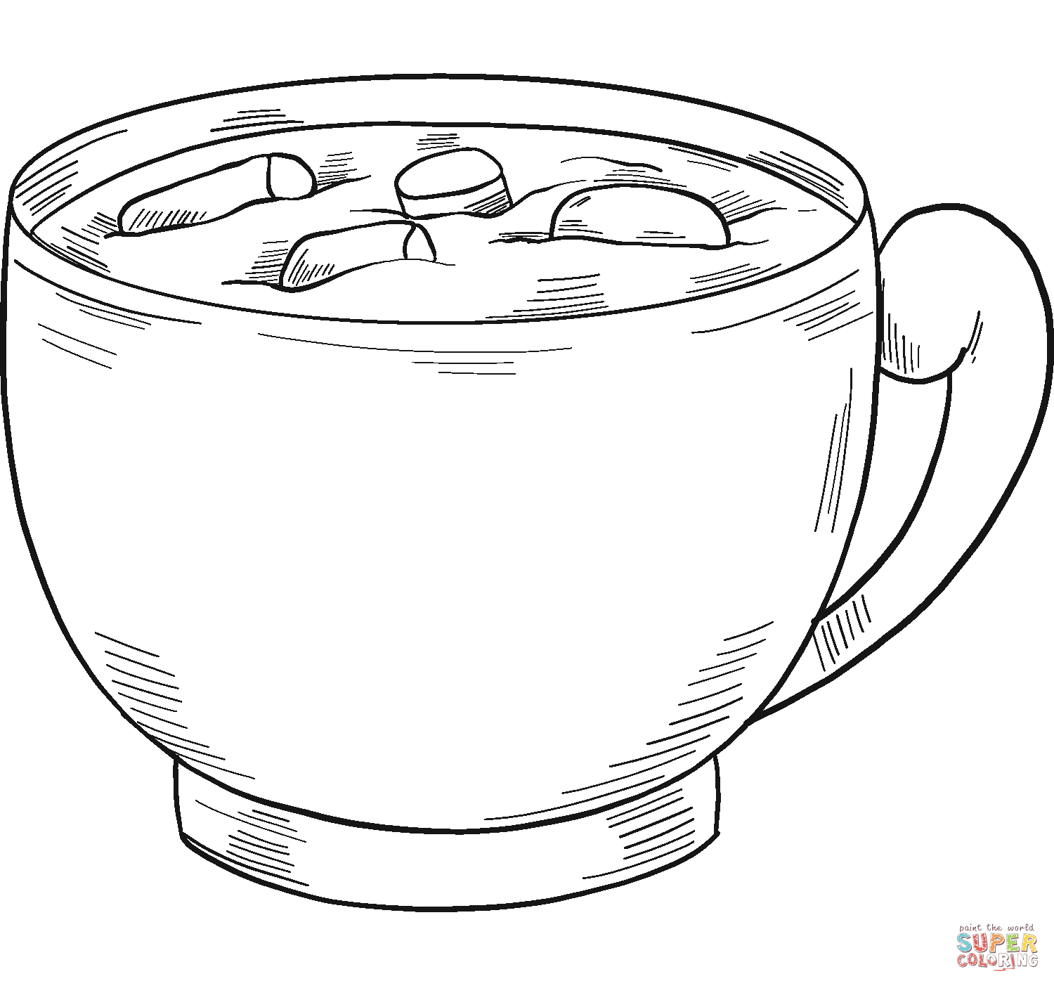Hot chocolate coloring page free printable coloring pages