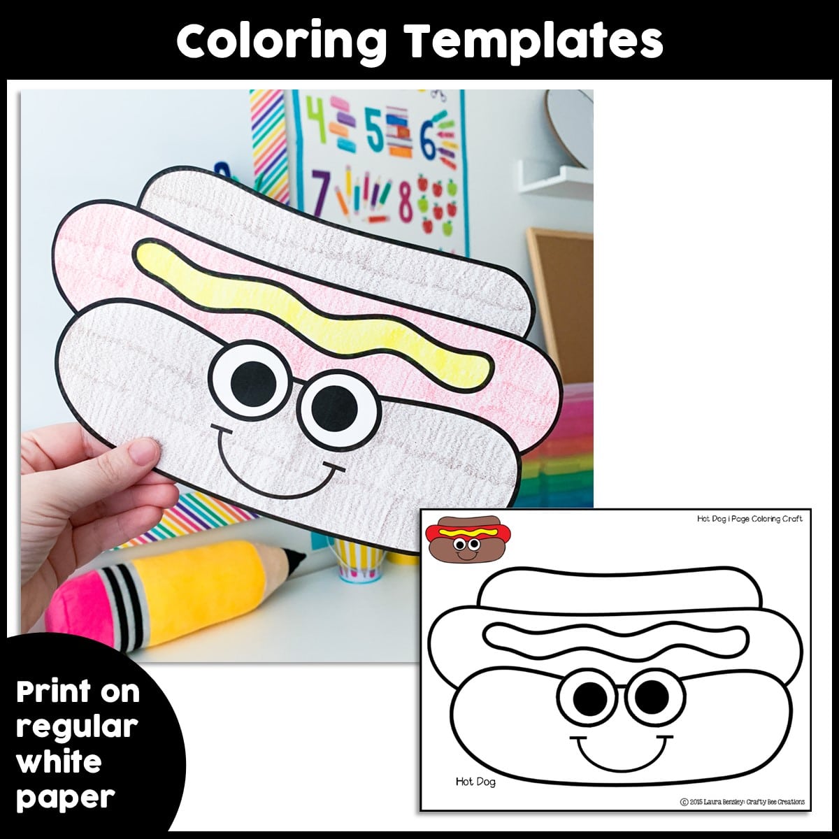 Hot dog craft activity