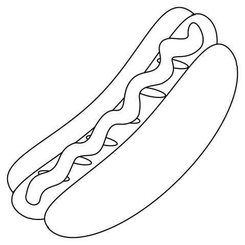 Hot dog coloring page free printable coloring pages