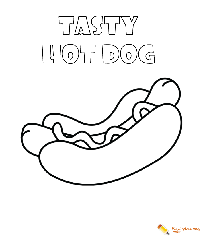 Hot dog coloring page free hot dog coloring page