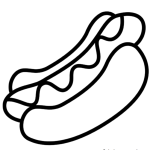 Hot dog coloring pages printable for free download