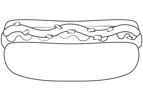 Hot dog coloring page free printable coloring pages