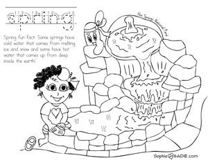 Coloring page hot springs national park sophie and sadie