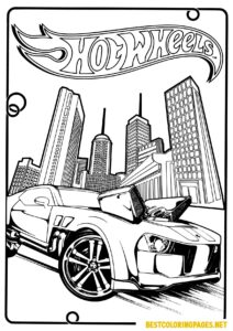 Hot wheels coloring pages