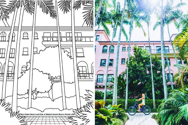 Travel the world at home coloring pages