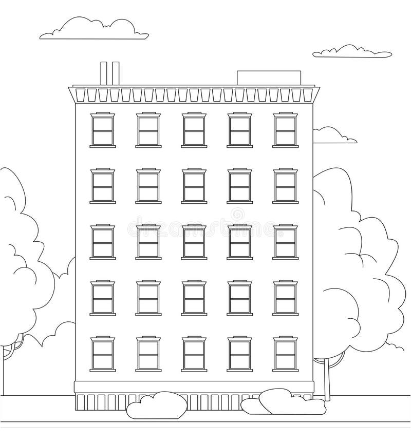 Hotel coloring page stock illustrations â hotel coloring page stock illustrations vectors clipart