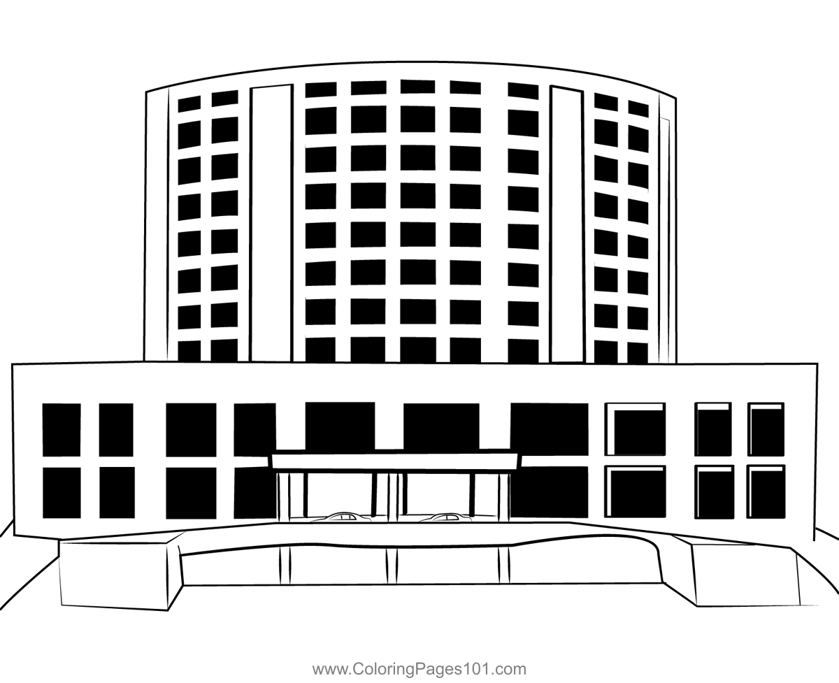 The radisson hotel new delhi coloring page for kids