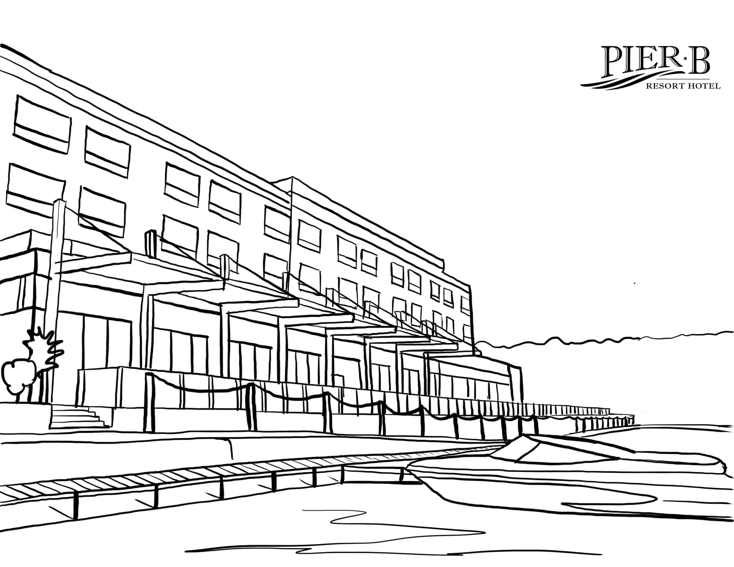 Pier b resort coloring pages pier b resort