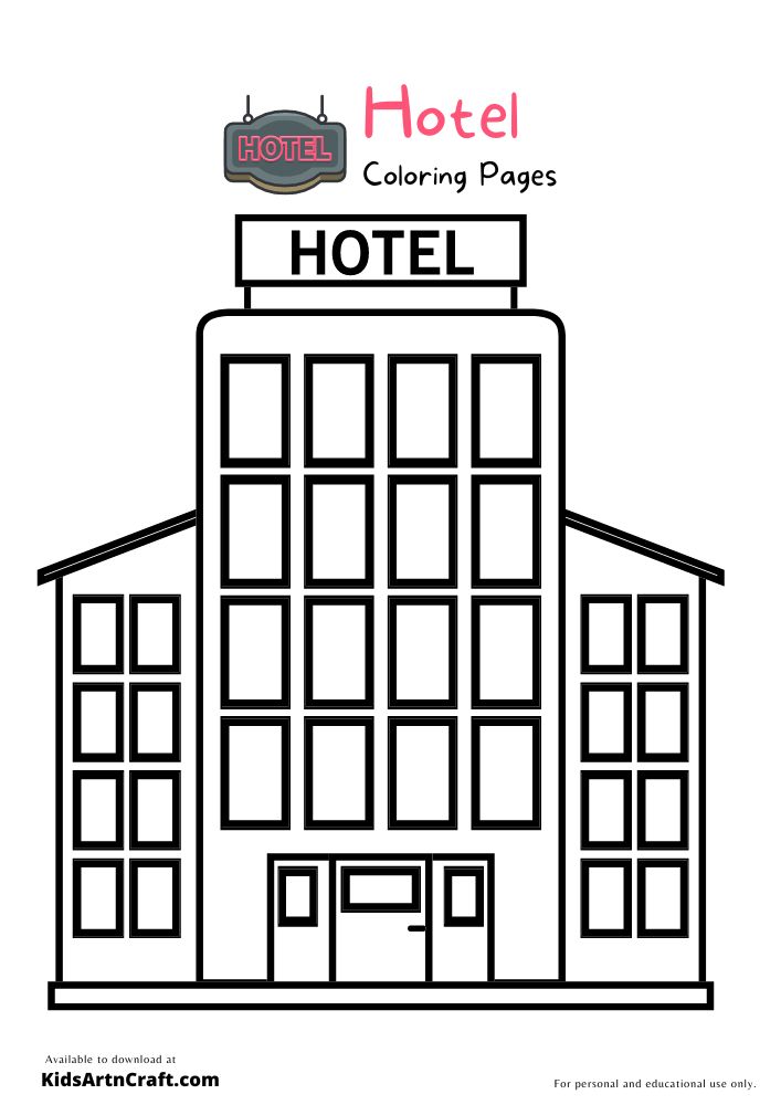 Hotel colorg pages for kids â free prtables prtables free kids colorg pages colorg pages for kids
