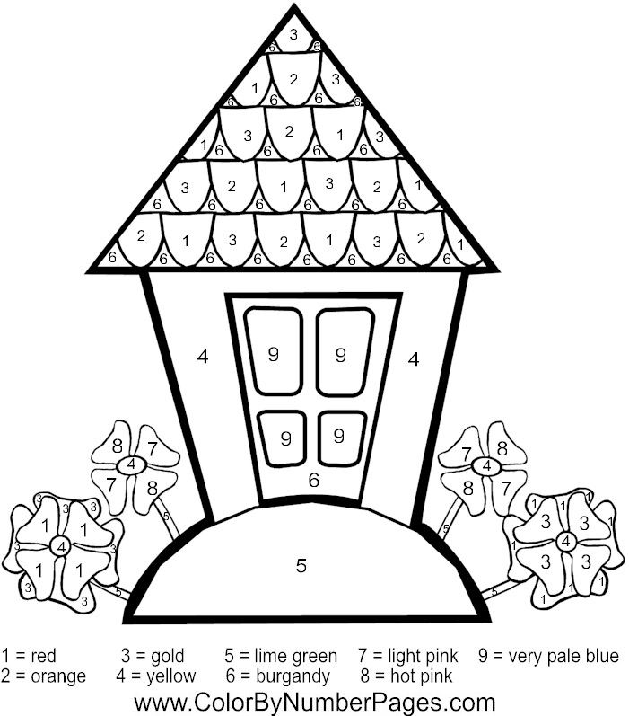 House color by number page free printable coloring pages free printable coloring coloring pages