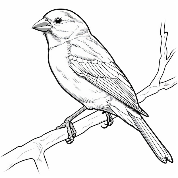 Premium ai image free printable bird coloring pages for children