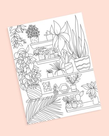 House plants coloring page archives