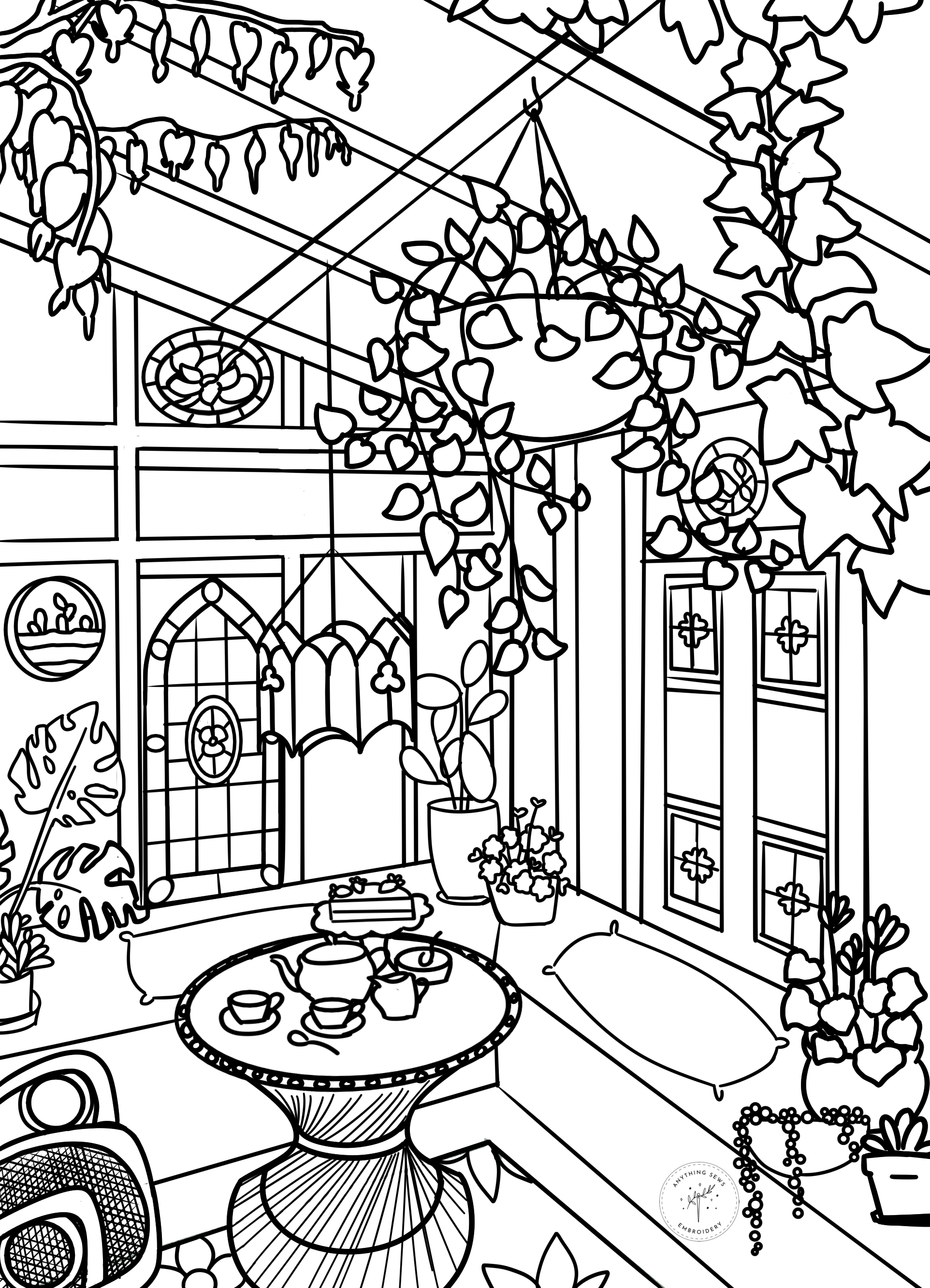 Another green house coloring page rhouseplants