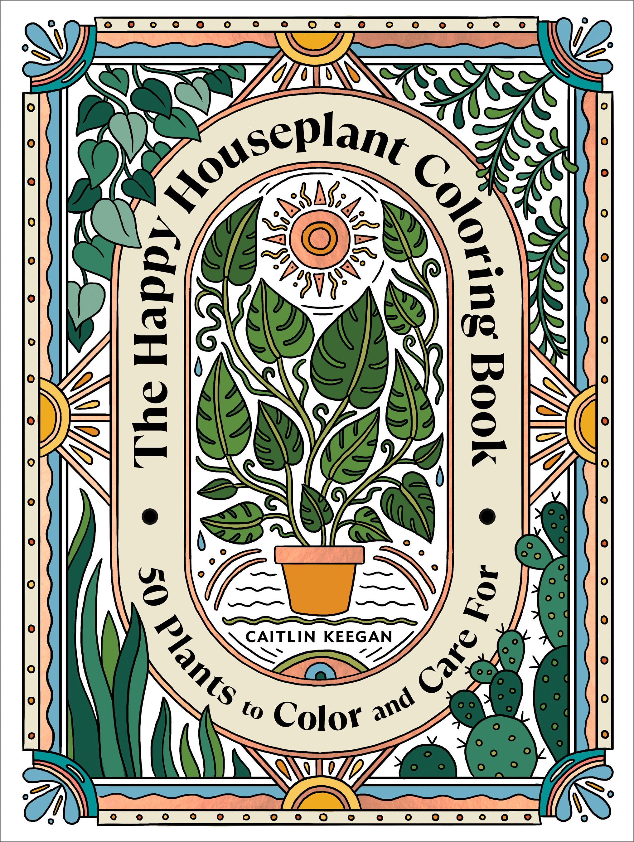 The happy houseplant loring book by caitlin keegan