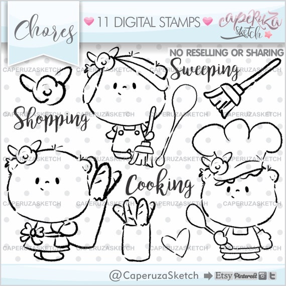 Buy chef stamps chore stamps clean up stamps mercial use housekeeping stamps bear stamps cooking stamps coloring pages bear outlines online in india