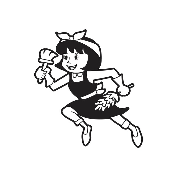Thousand cleaner cartoon cleaning girl woman lady royalty