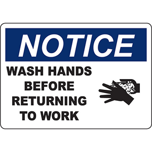 Housekeeping hygiene signs