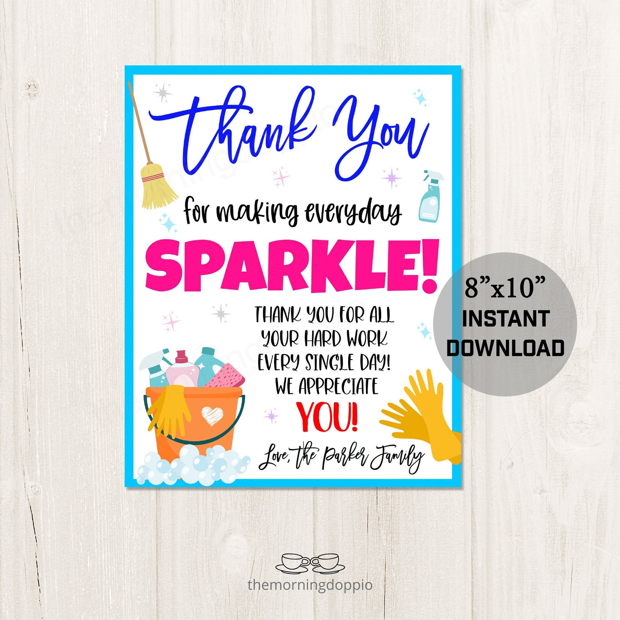 Printableeditable housekeeping appreciation week thank you sign housekeeper thank you instant download appreciation printable