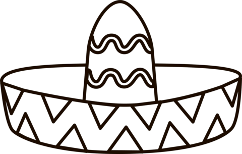 Sombrero coloring page free printable coloring pages